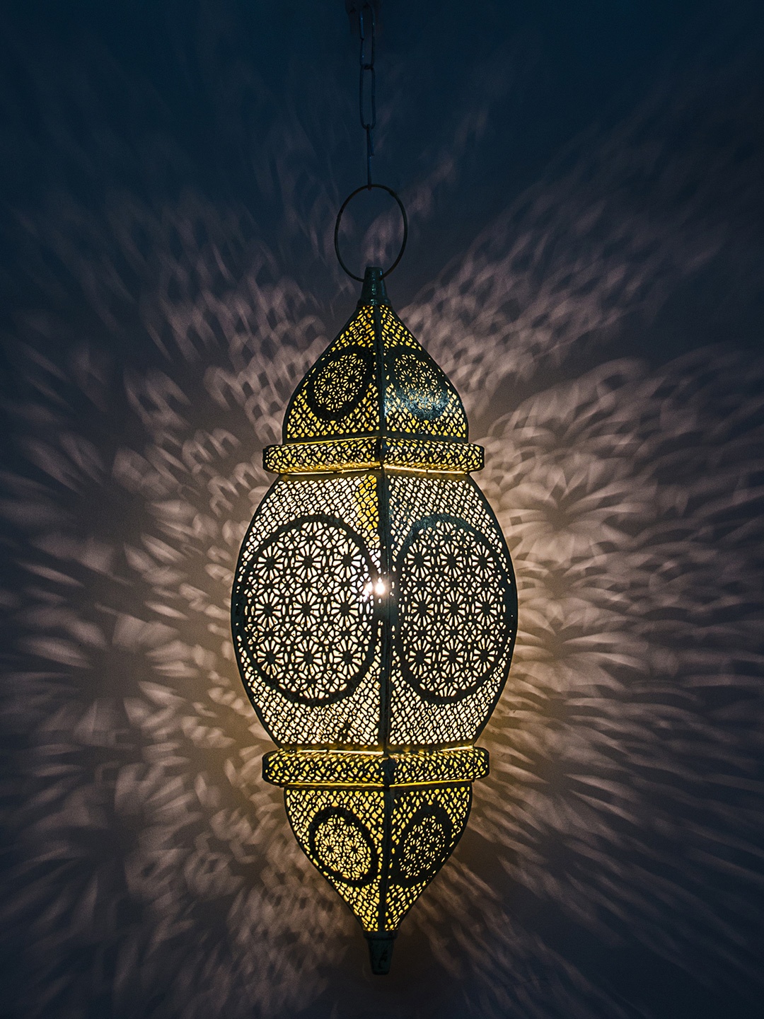 

Fos Lighting White & Gold-Toned Moroccan Pendant Light