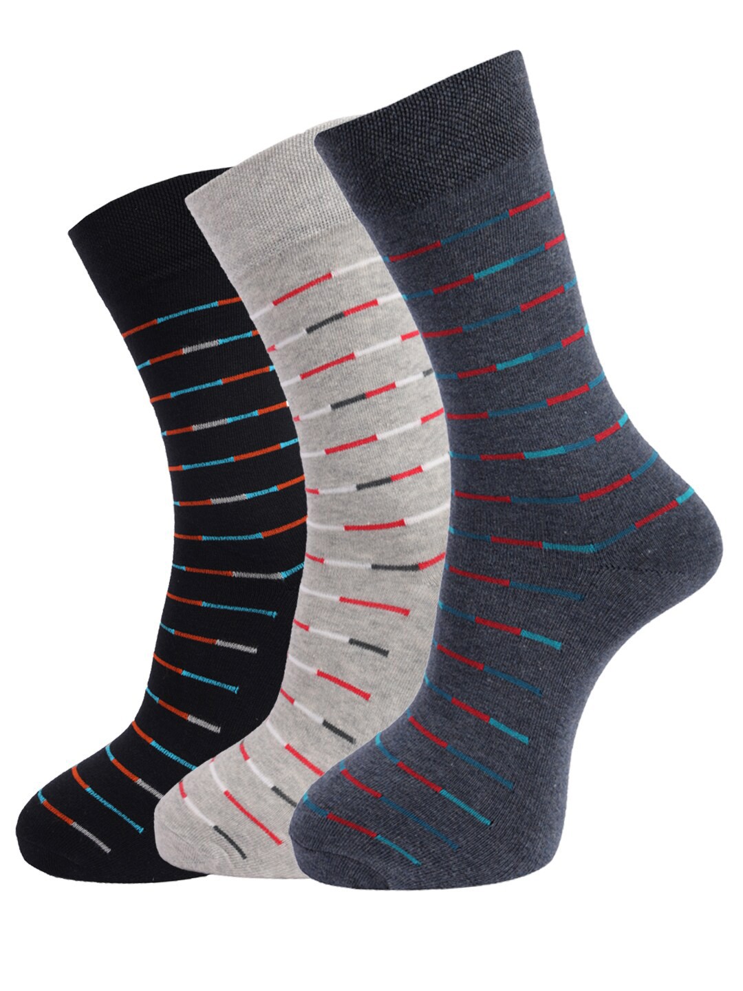 

Dollar Socks Men Set Of 3 Assorted & Printed Pure Cotton Above Ankle Socks