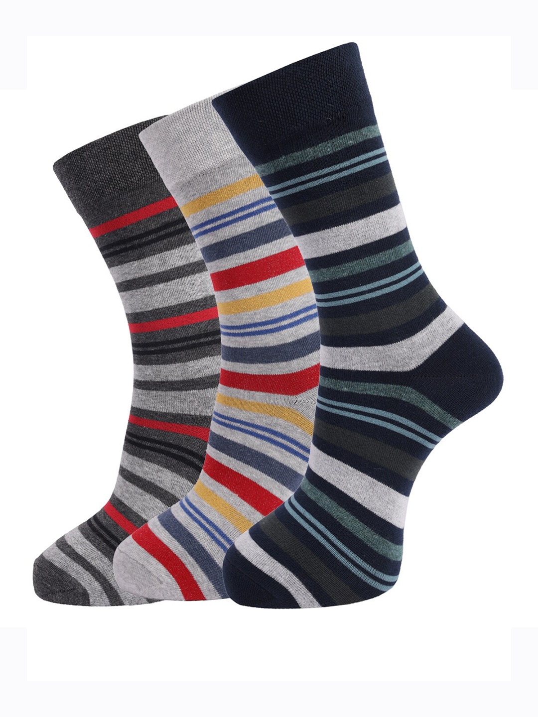 

Dollar Socks Men Pack Of 3 Assorted Above Ankle-Length Cotton Socks