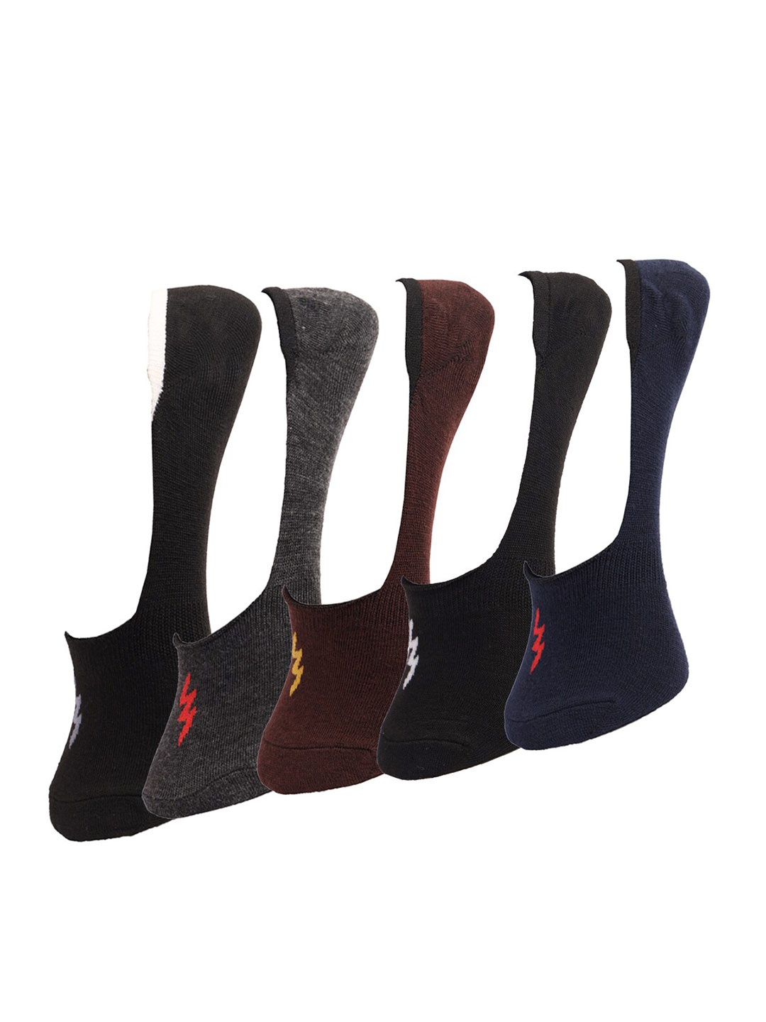 

Dollar Socks Men Pack Of 5 Assorted Cotton Shoe Liners