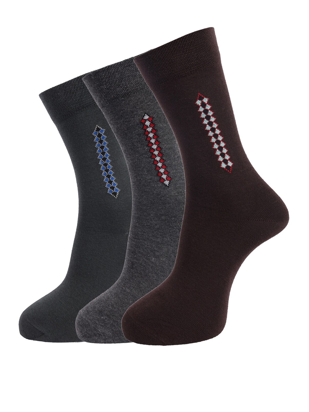 

Dollar Socks Men Pack Of 3 Assorted Above Ankle-Length Cotton Socks