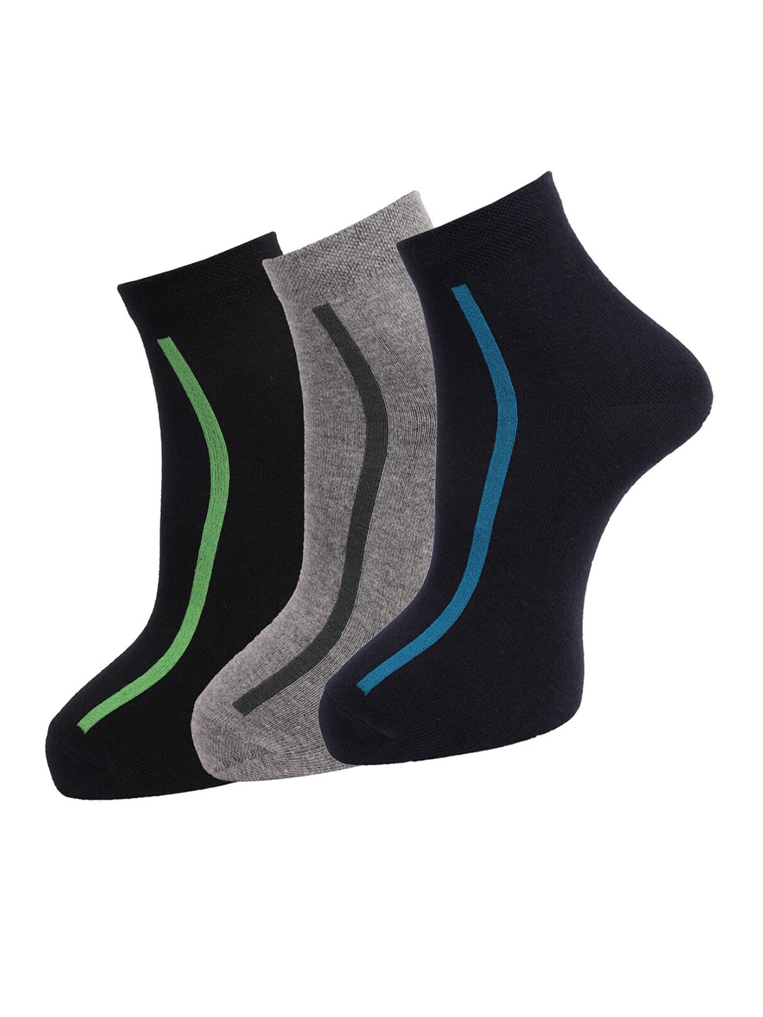 

Dollar Socks Men Pack of 3 Assorted Cotton Ankle-Length Socks