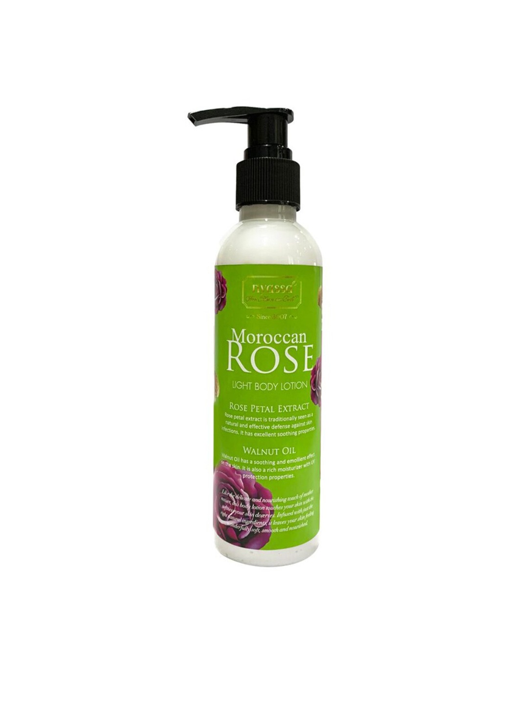 

Nyassa Moroccan Rose Light Body Lotion with Walnut Oil & Shea Butter - 200ml, Green