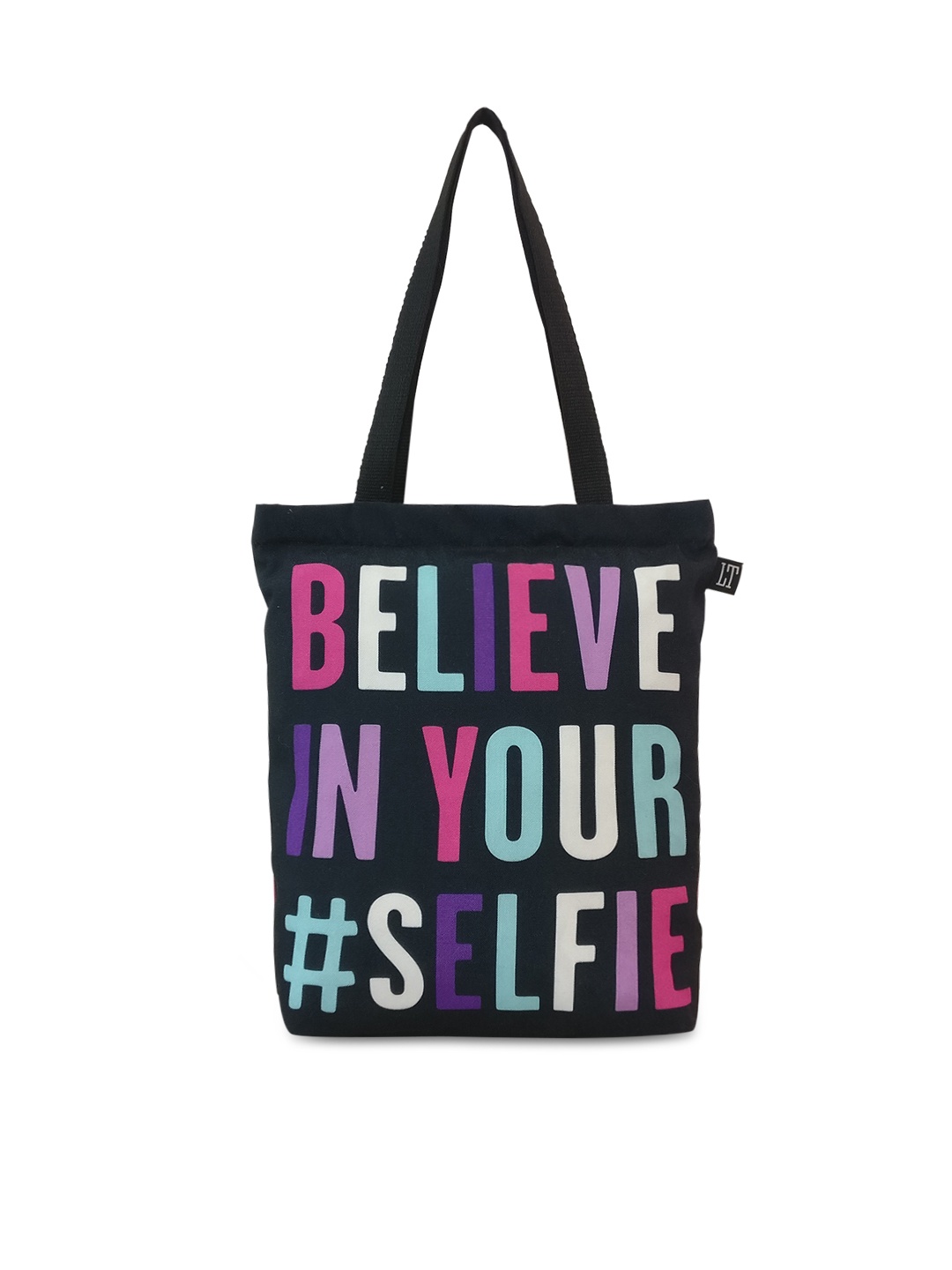 

Lemon Trunk Black & Pink Printed Tote Bag