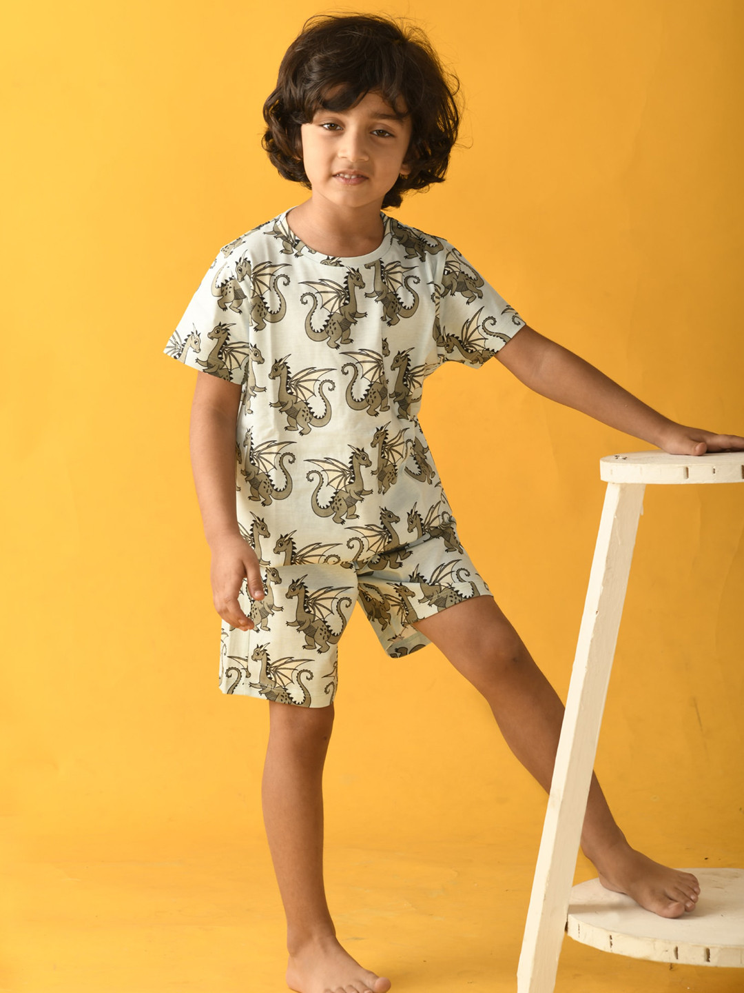 

Anthrilo Boys Blue & Brown Printed Night suit