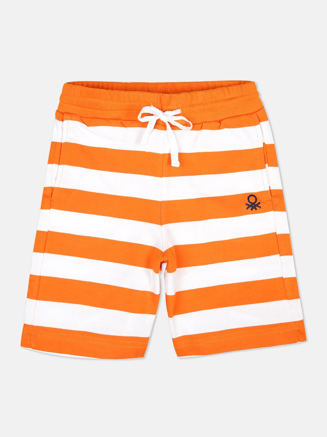 

United Colors of Benetton Boys Orange Striped Shorts