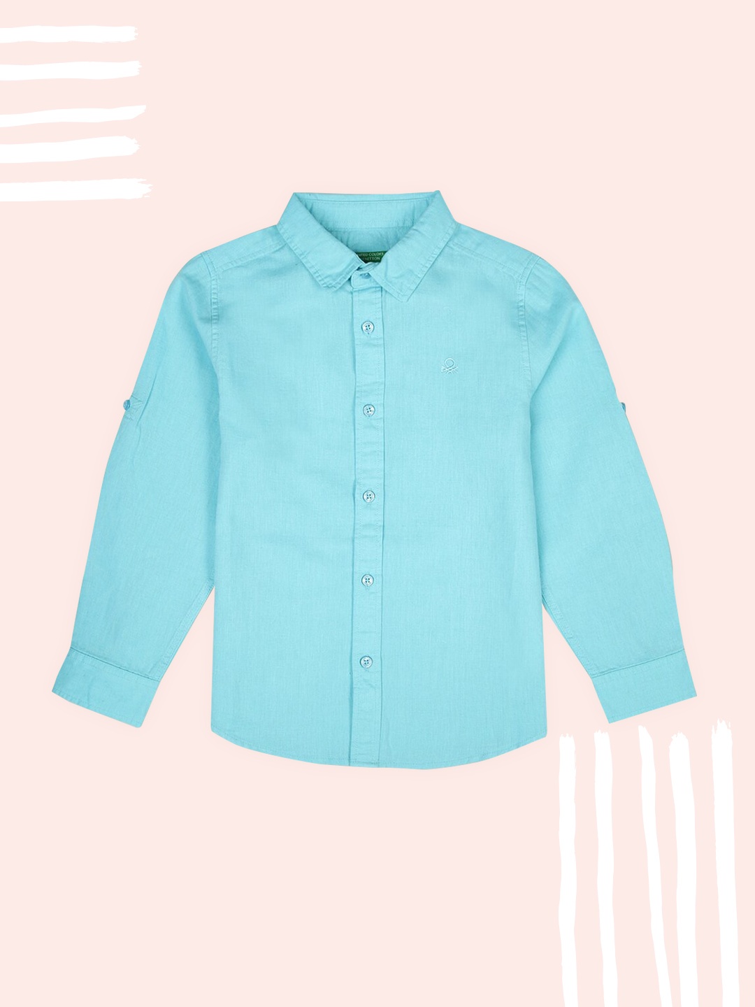 

United Colors of Benetton Boys Blue Casual Shirt