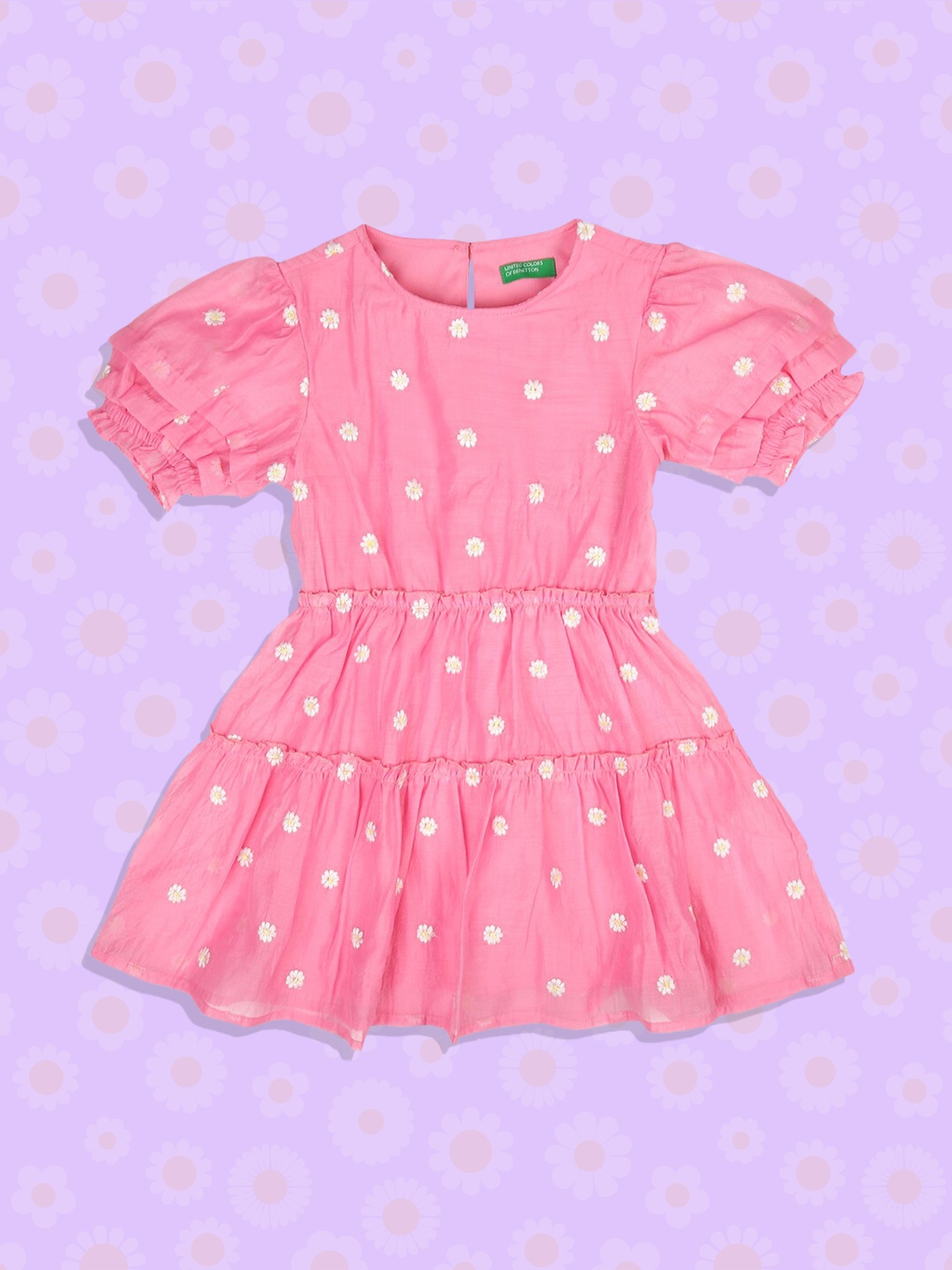 United Colors of Benetton Pink & flower girl Dress