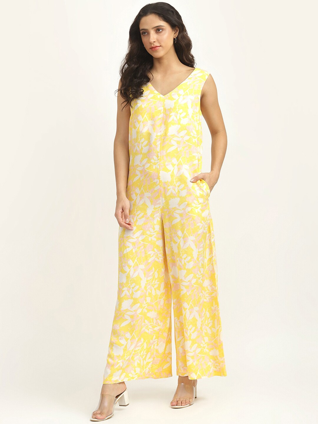 

United Colors of Benetton Blue Printed Basic Jumpsuit