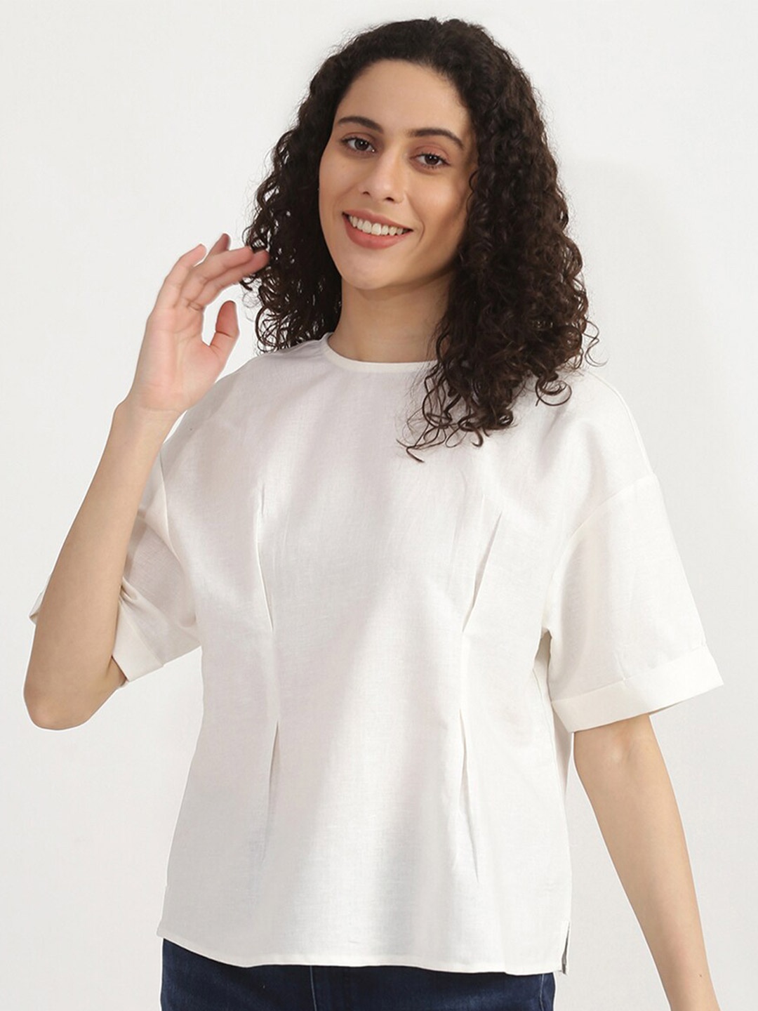 

United Colors of Benetton Pink Extended Sleeves Top