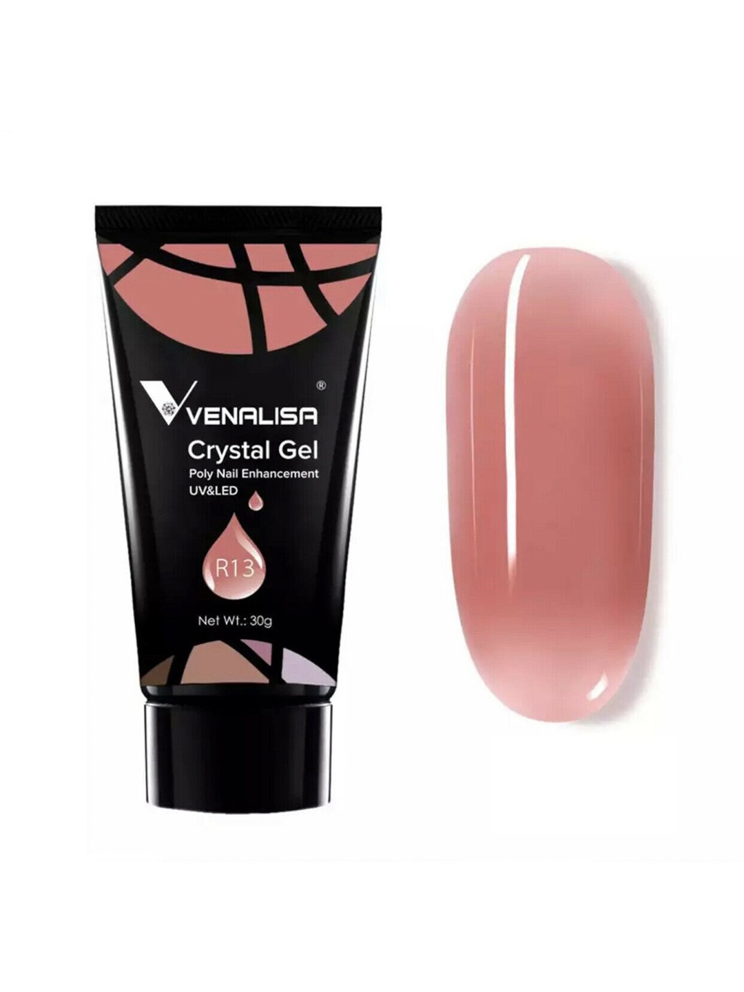 

VENALISA UV & LED Crystal Gel Poly Nail Enhancement 30 g - R13, Nude