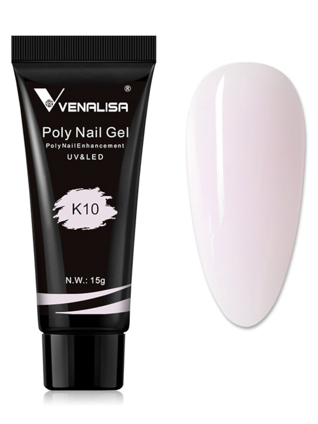 

VENALISA UV & LED Poly Nail Enhancement Gel 15 g - K10, White