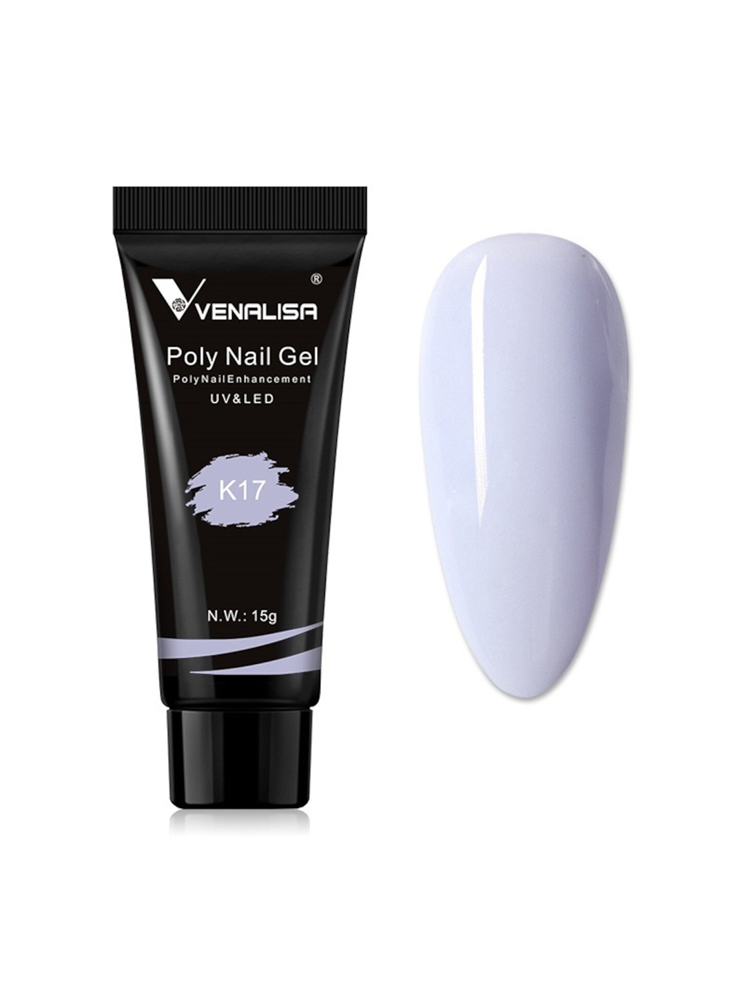 

VENALISA UV & LED Acrylic Poly Nail Extension Gel 15 g - Shade K17, Lavender