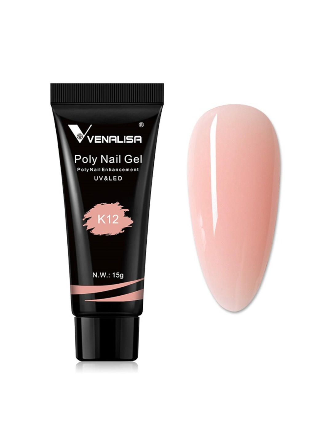 

VENALISA UV-LED Poly Nail Extension Gel - Shade K12, Nude