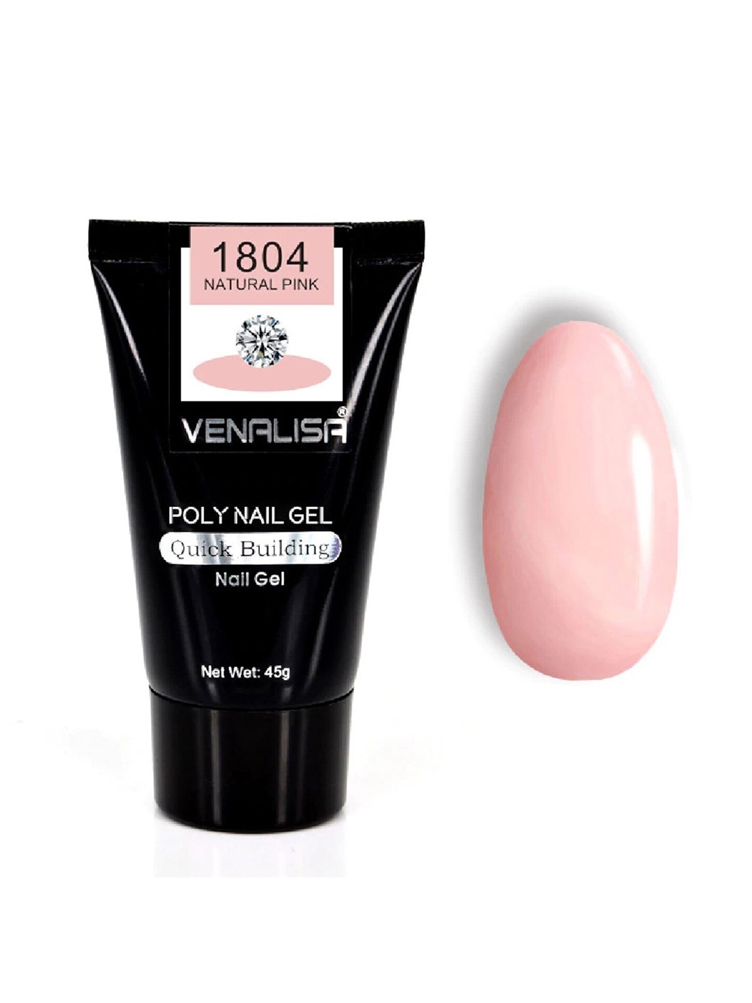 

VENALISA Quick Building Long Lasting UV-LED Poly Nail Gel 45g - Natural Pink 1804