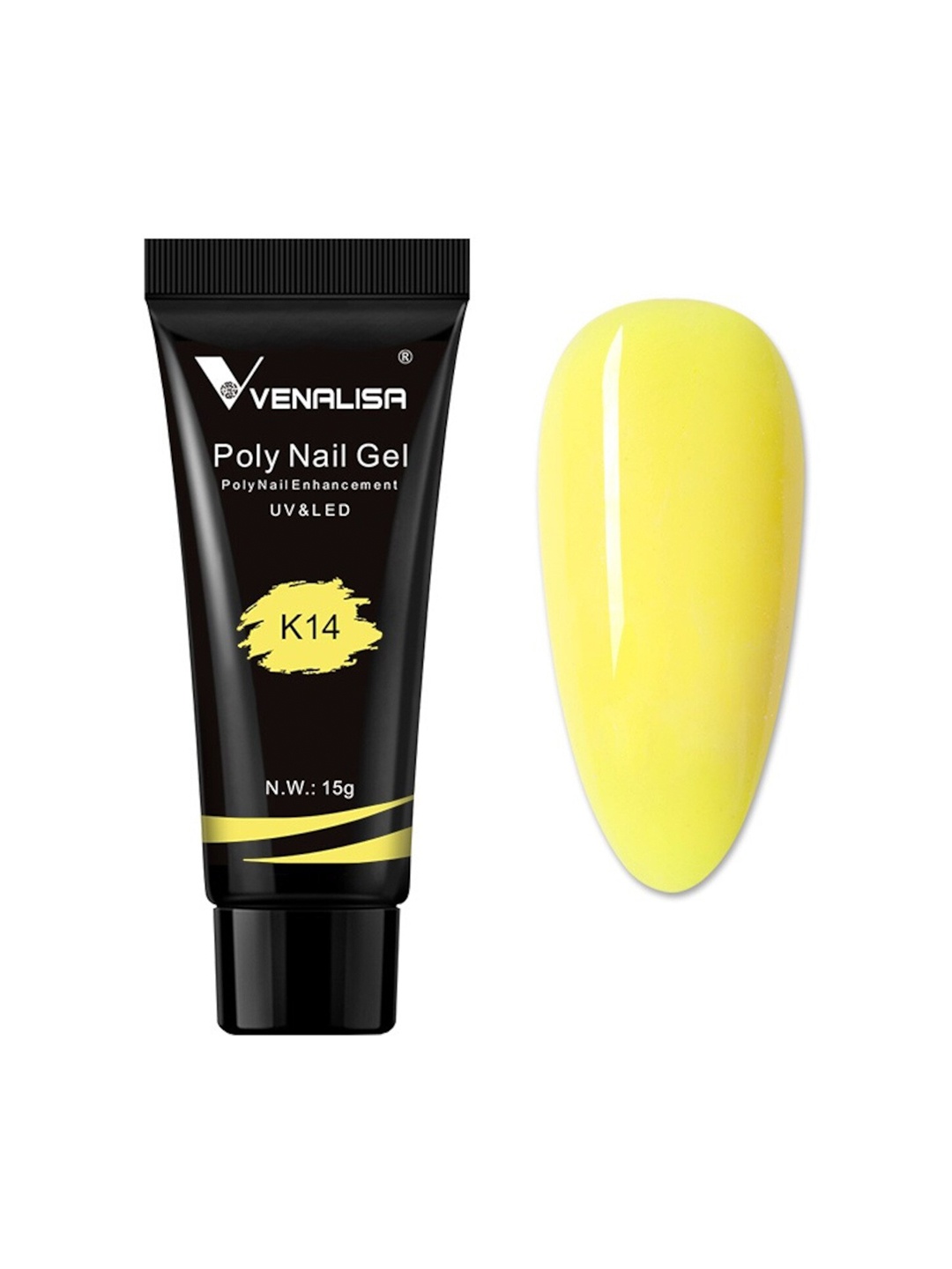 

VENALISA UV-LED Poly Nail Extension Gel - Shade K14, Yellow