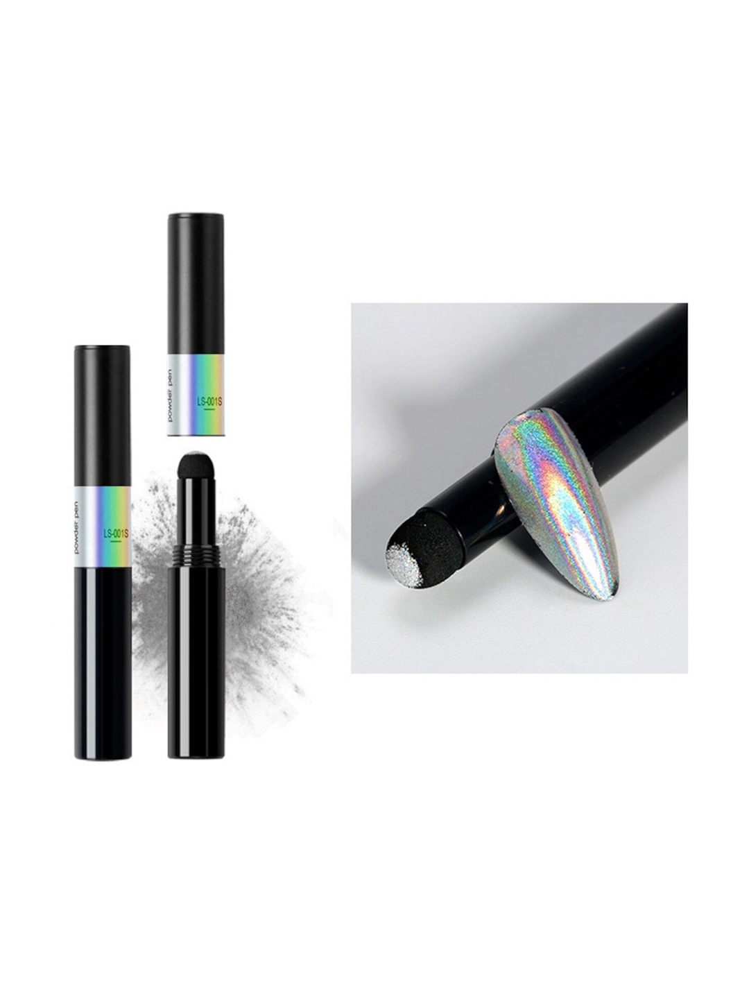 

VENALISA Air Cushion Mirror Effect Magic Nail Powder Pen 15 g - 001, Silver