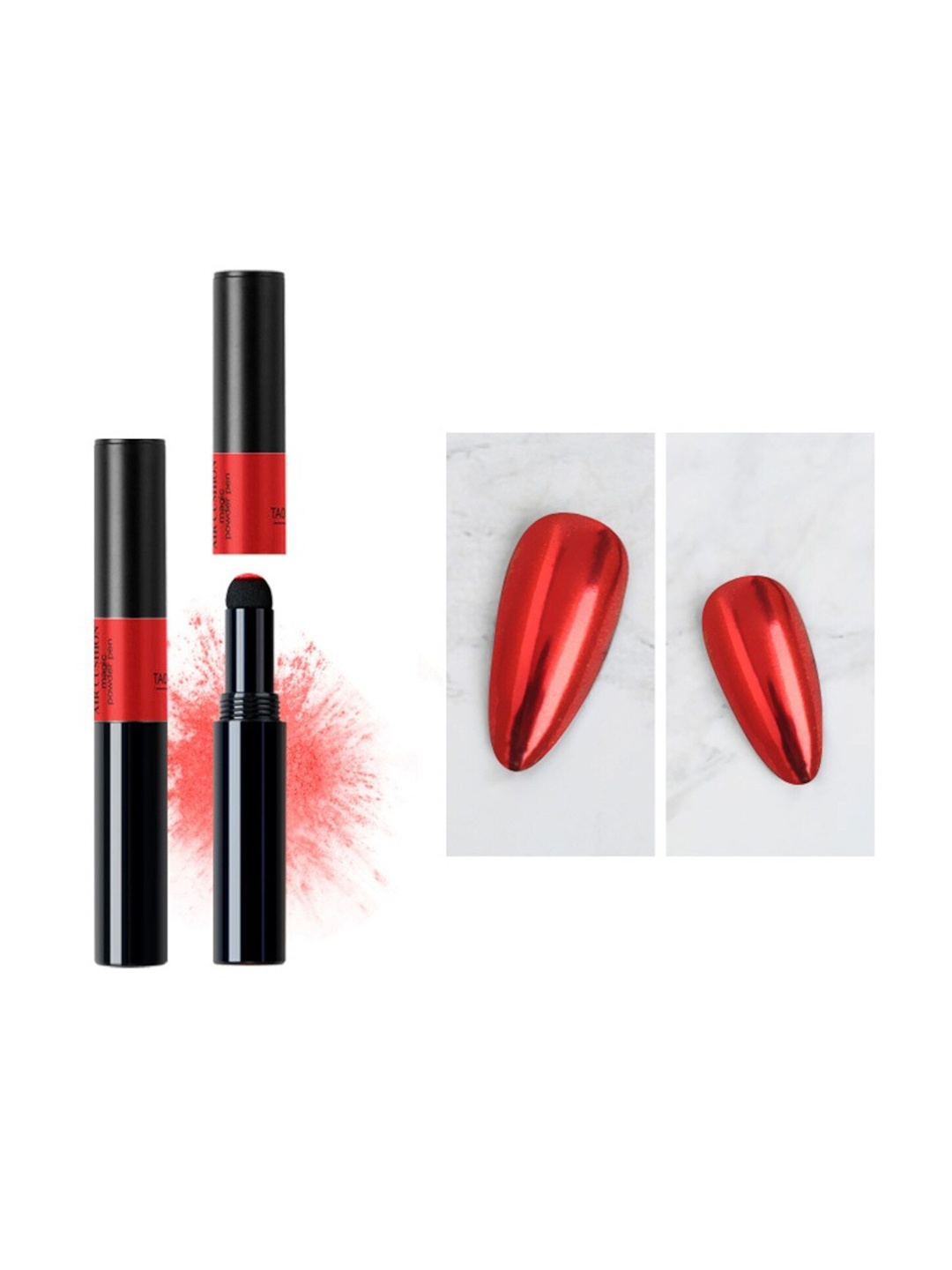 

VENALISA Air Cushion Mirror Effect Magic Nail Powder Pen 15 g - TA05, Red