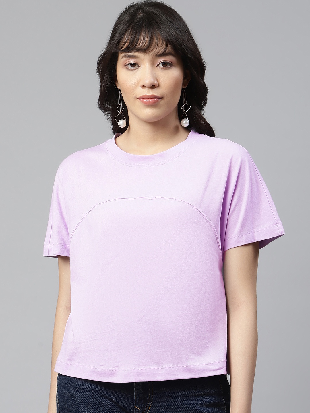 

Marks & Spencer Lavender Extended Sleeves Top