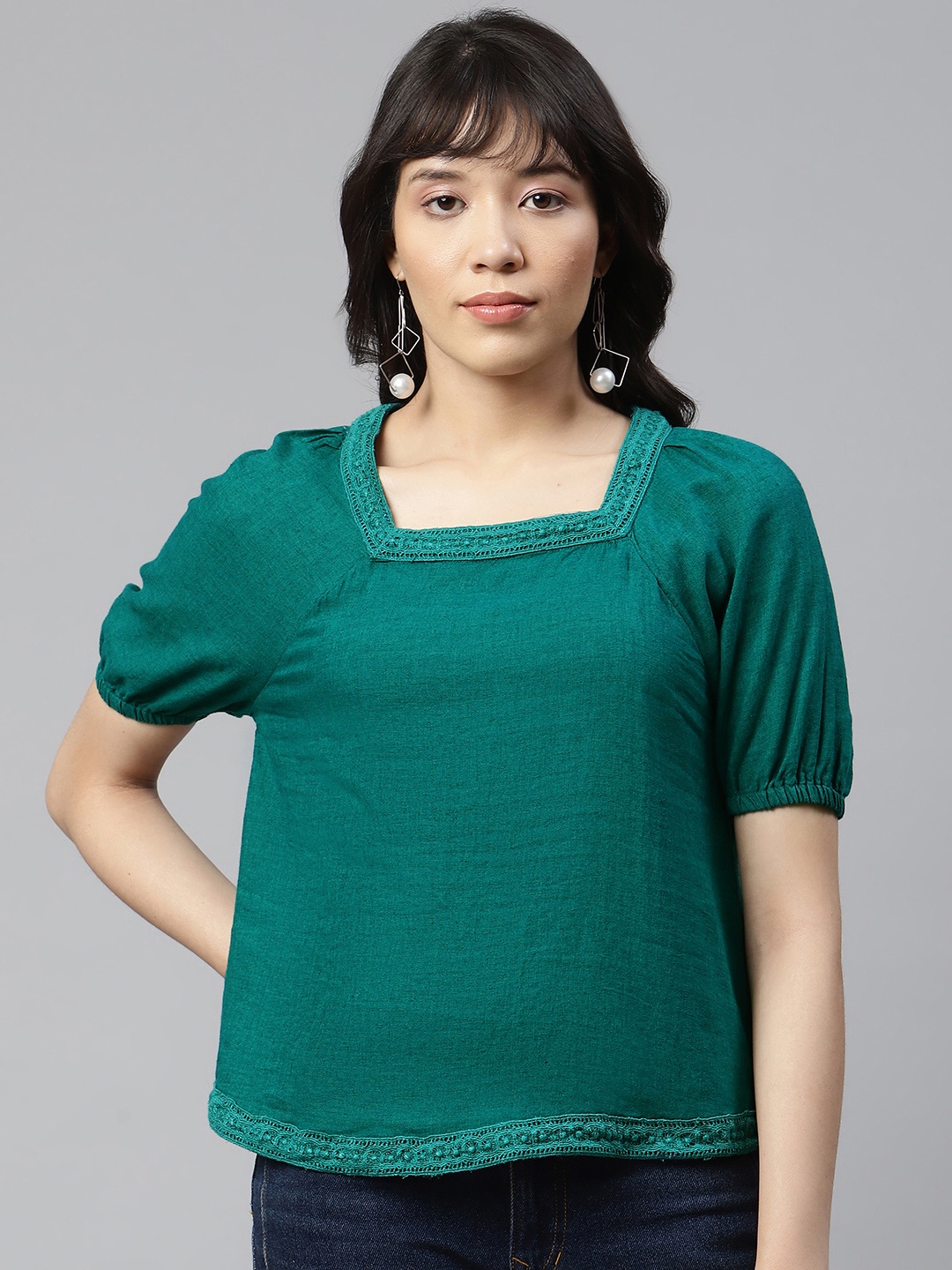 

Marks & Spencer Green Solid Top