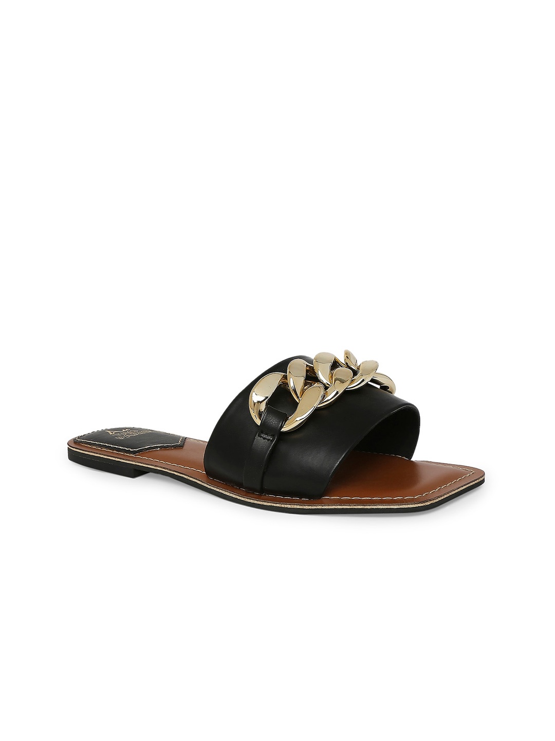

Tao Paris Women Black Open Toe Flats with Buckles