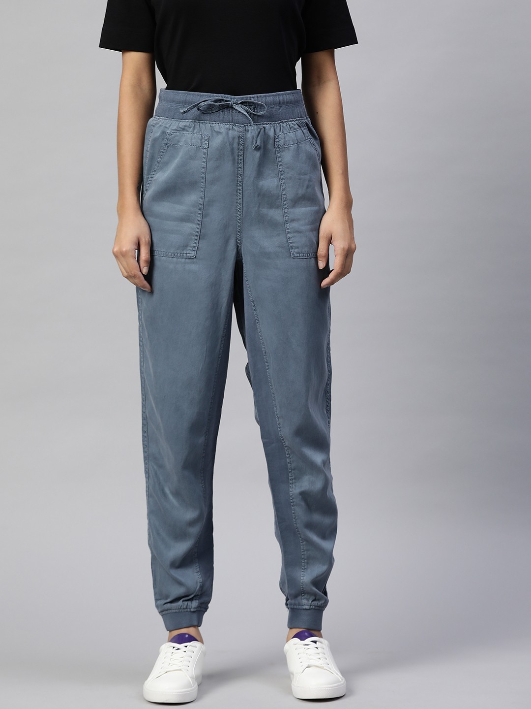 

Marks & Spencer Women Blue Solid Joggers