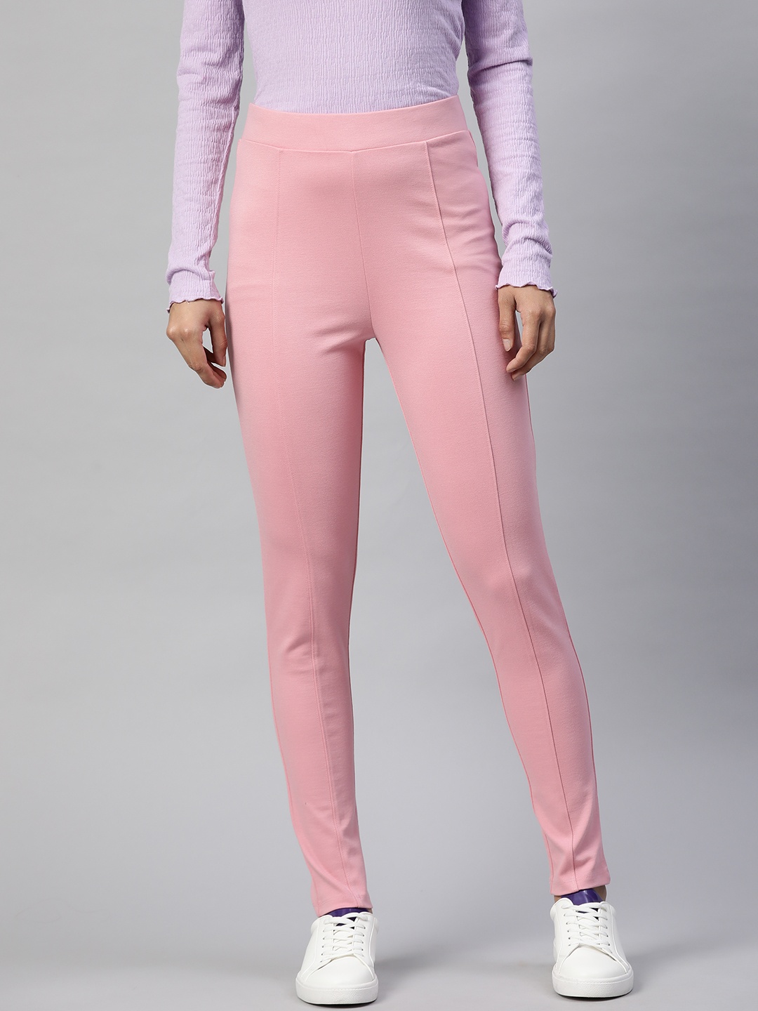 

Marks & Spencer Women Pink Solid Leggings