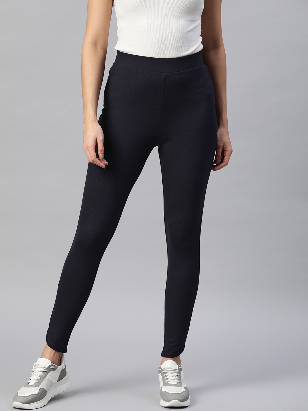 

Marks & Spencer Women Stretchable Slip-On Jeggings, Navy blue