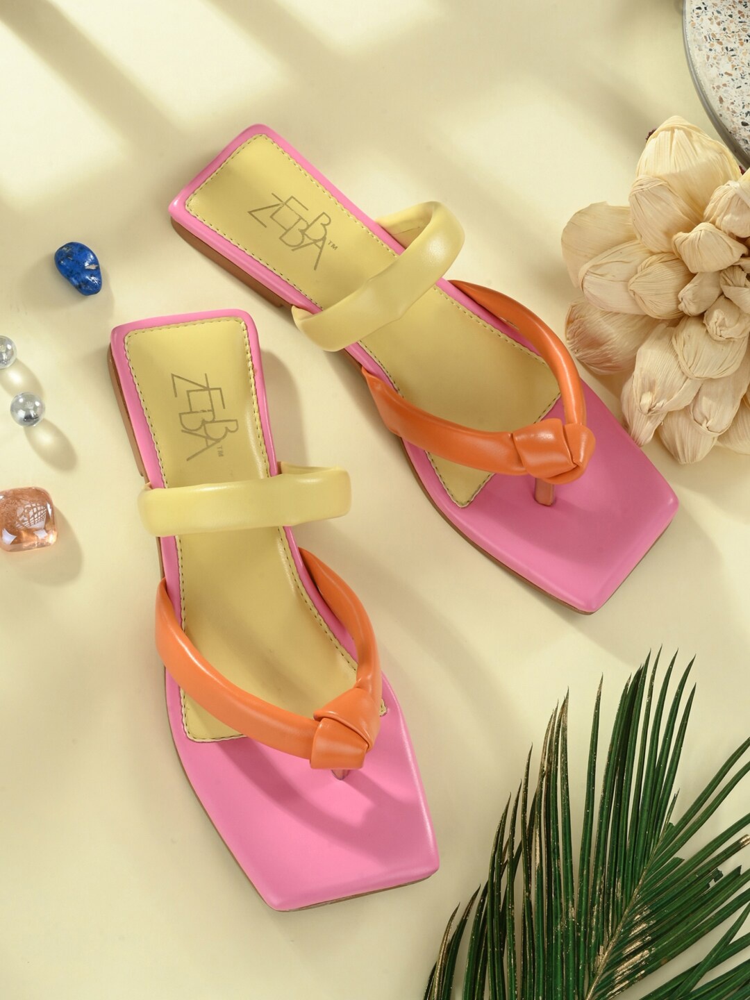 

Zebba Women Multicoloured Open Toe Flats, Multi