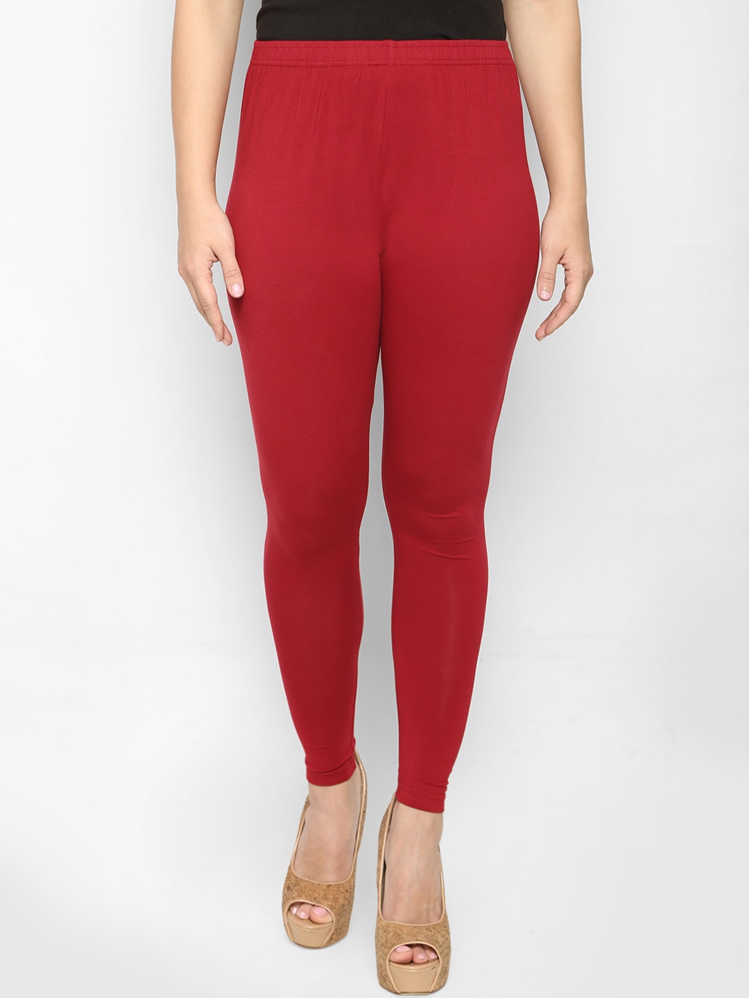 

Ms.Lingies Women Maroon Solid Ankle-Length Leggings