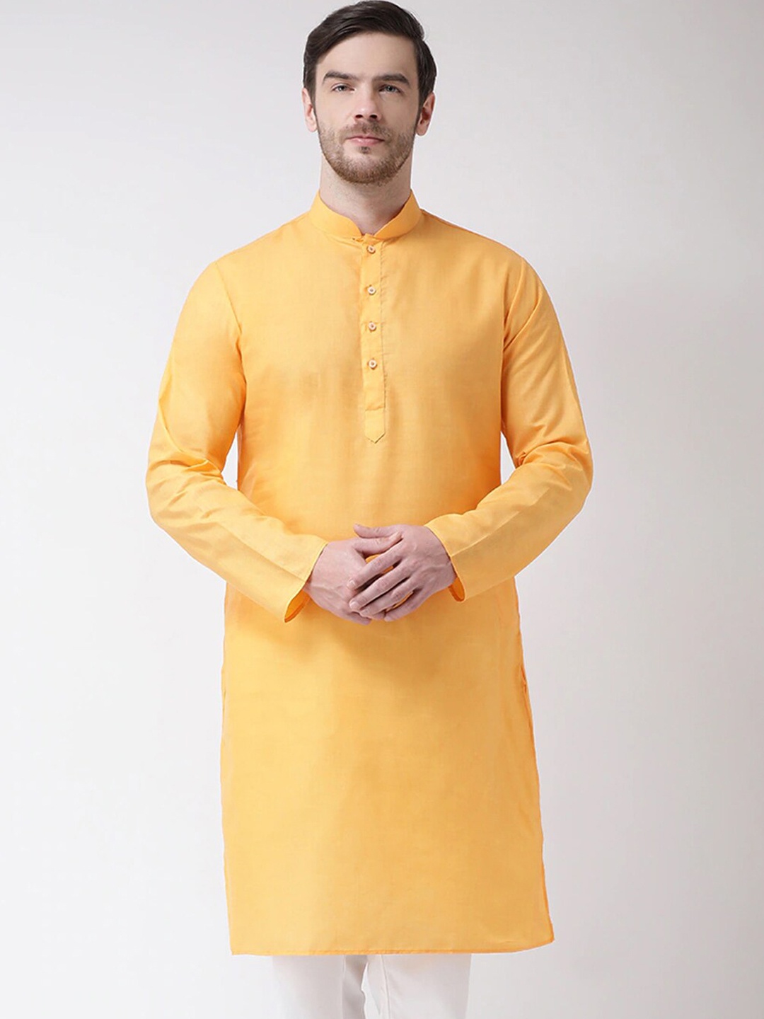 

SG LEMAN Men Yellow Kurta