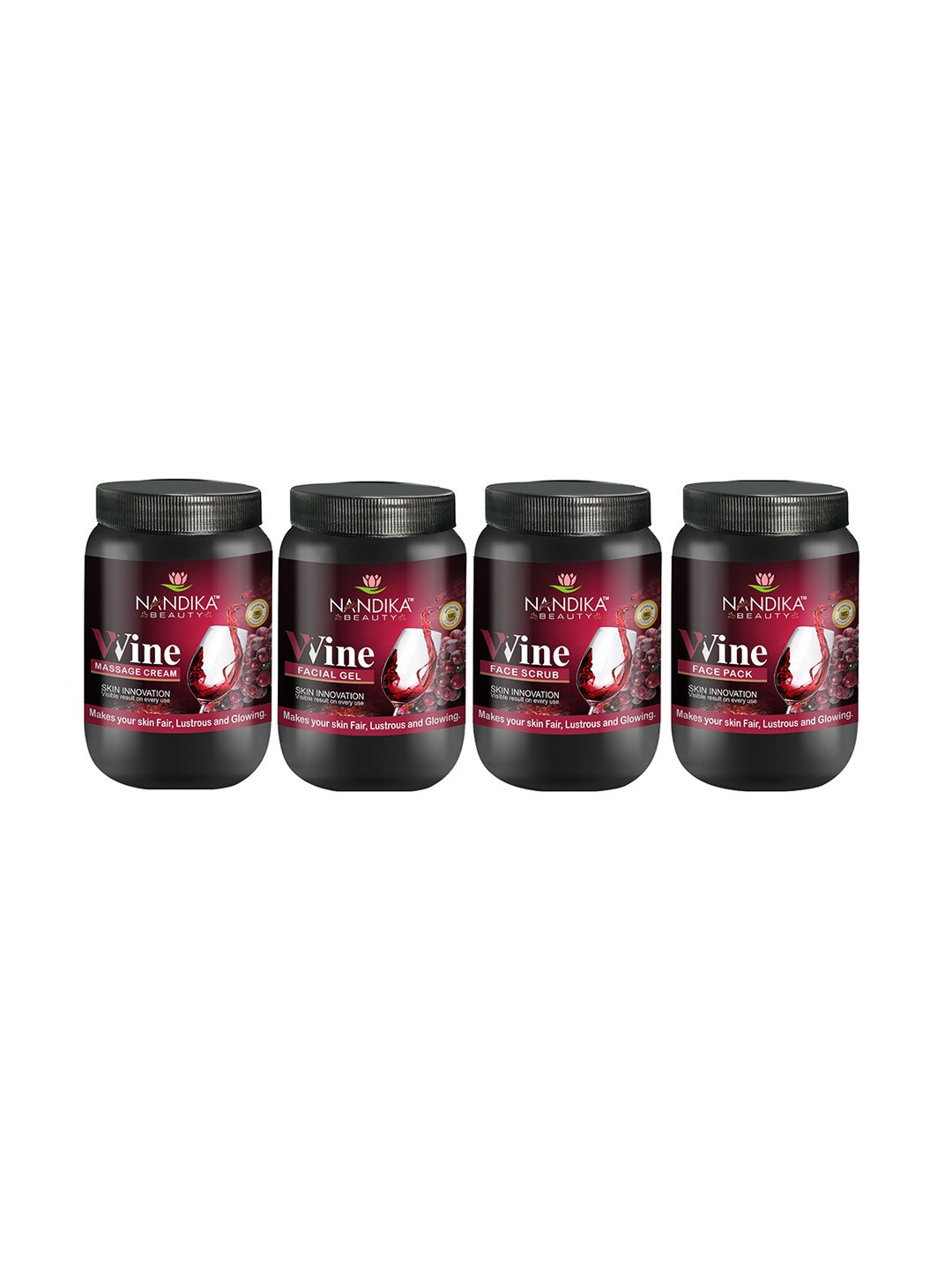 

NANDIKA BEAUTY Wine Facial Kit - 1000 g each, Pink