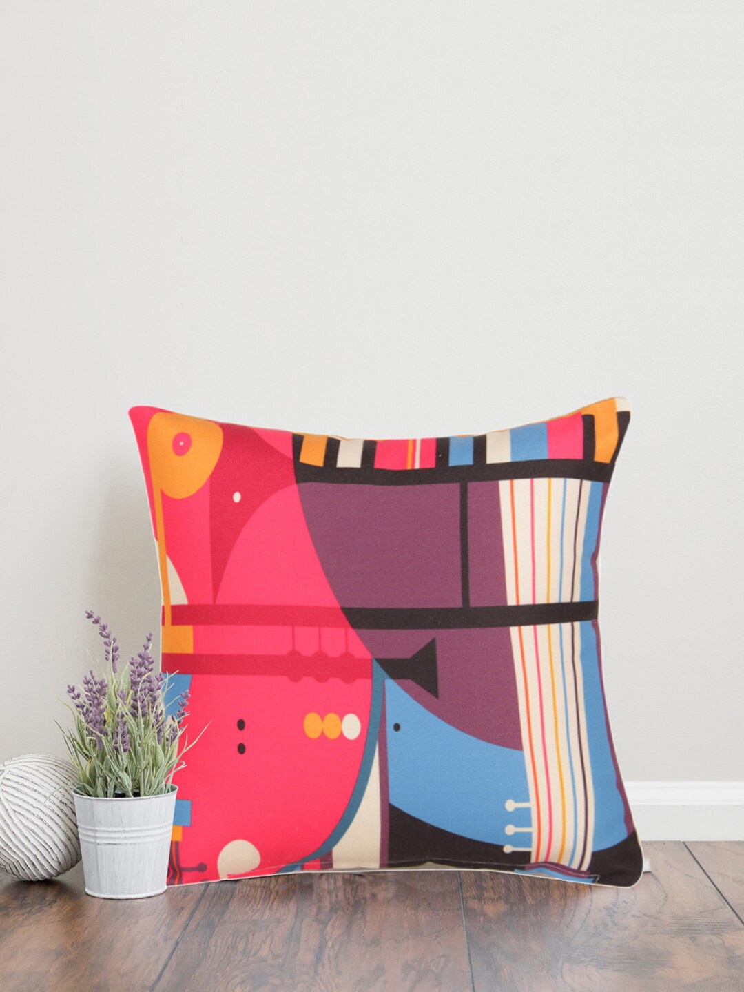 

Sivya Pink & Purple Geometric Square Cushion Covers