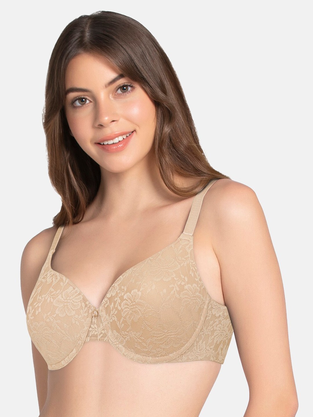 

Amante Beige Bra Underwired Lightly Padded