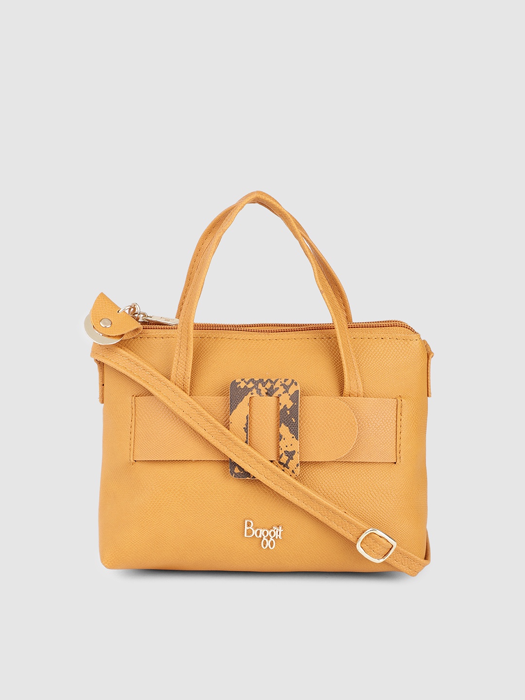 

Baggit Mustard Textured Structured Sling Bag