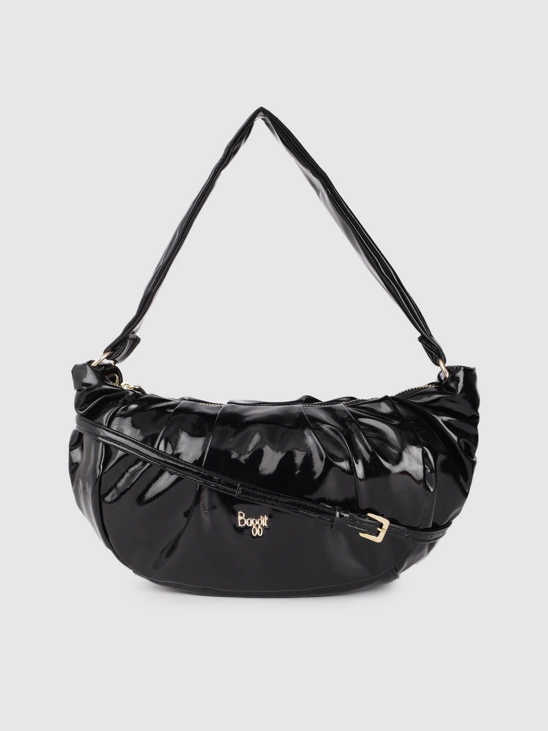 

Baggit Women Black PU Structured Shoulder Bag