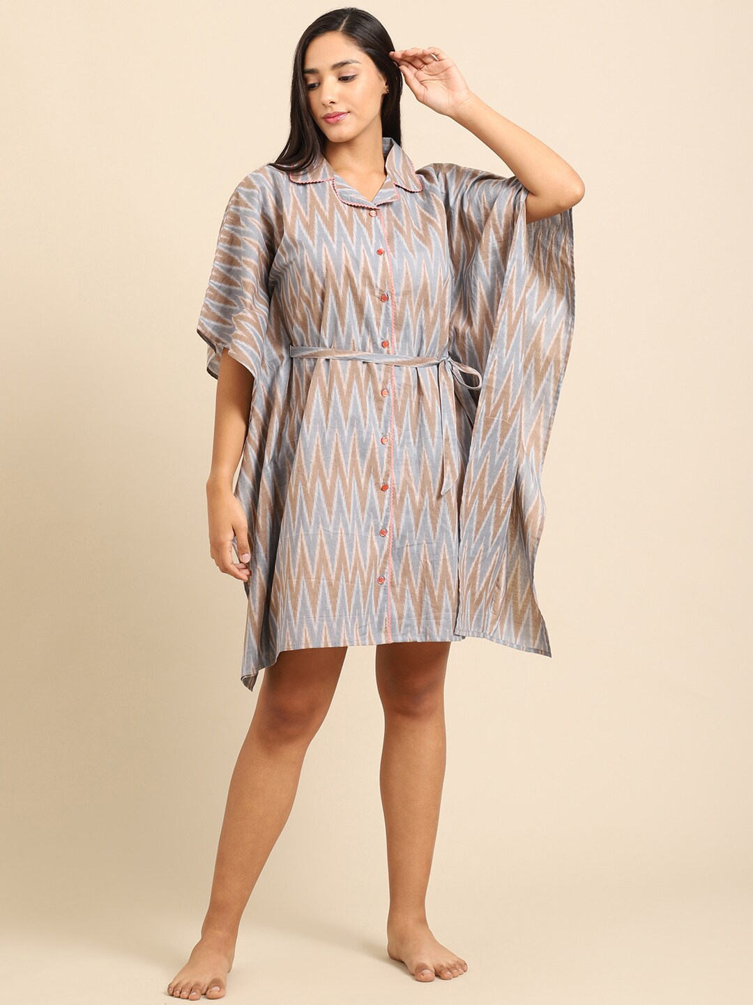 

Katn India Blue Printed Nightdress