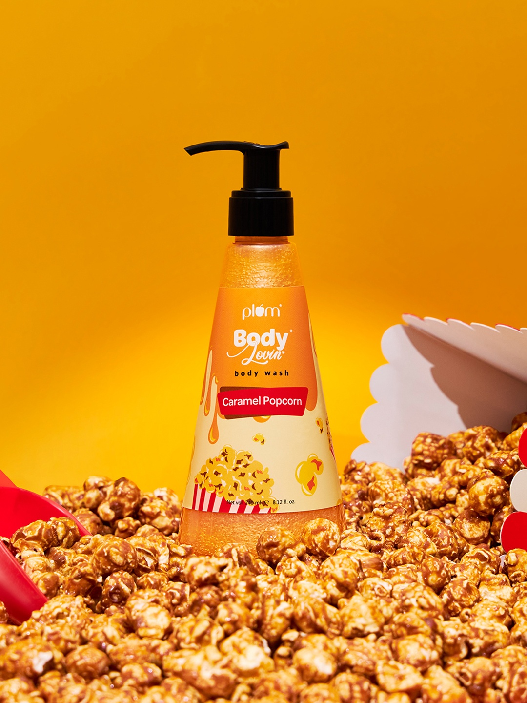 

Plum BodyLovin Caramel Popcorn Body Wash with Olive Oil & Caramel Extract - 240ml, Yellow