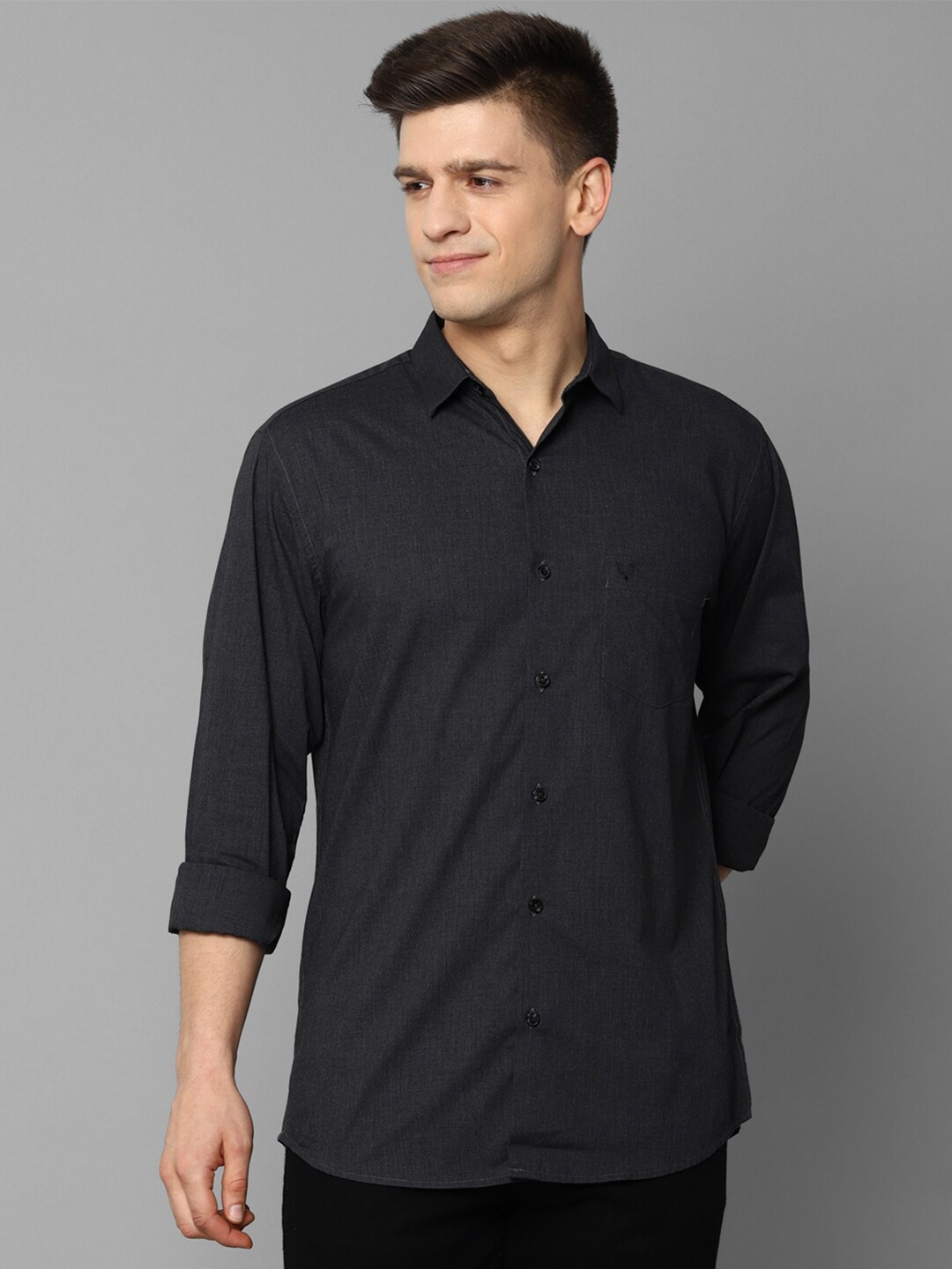 

Allen Solly Men Grey Slim Fit Printed Casual Shirt