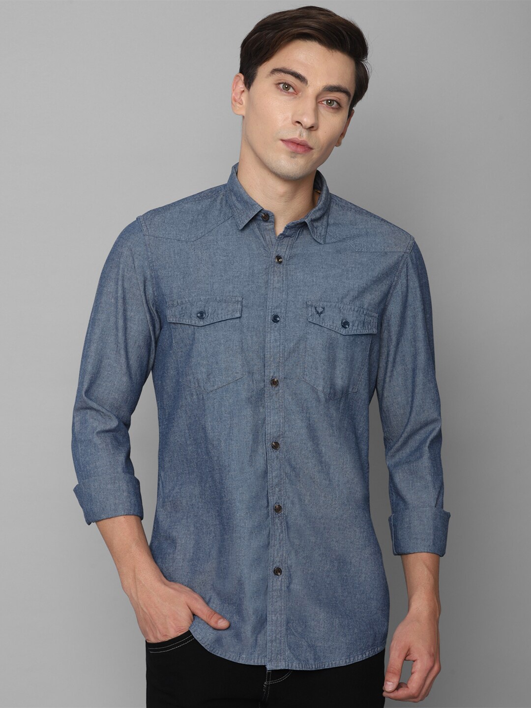

Allen Solly Men Blue Casual Shirt
