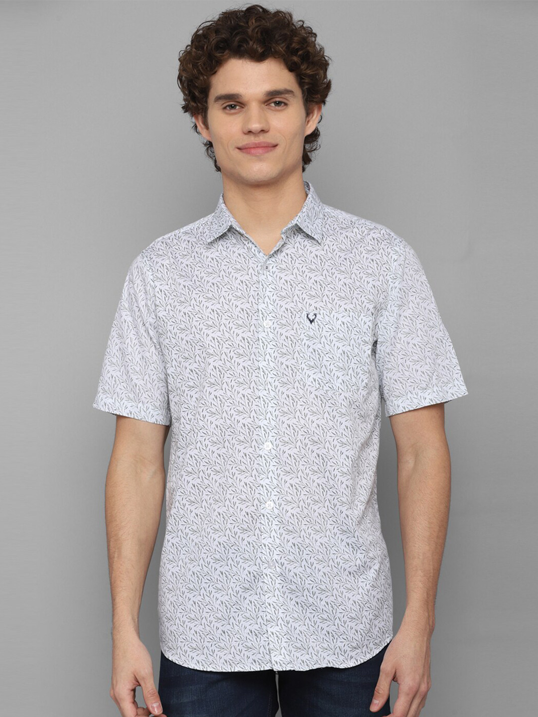 

Allen Solly Men White Slim Fit Printed Casual Shirt
