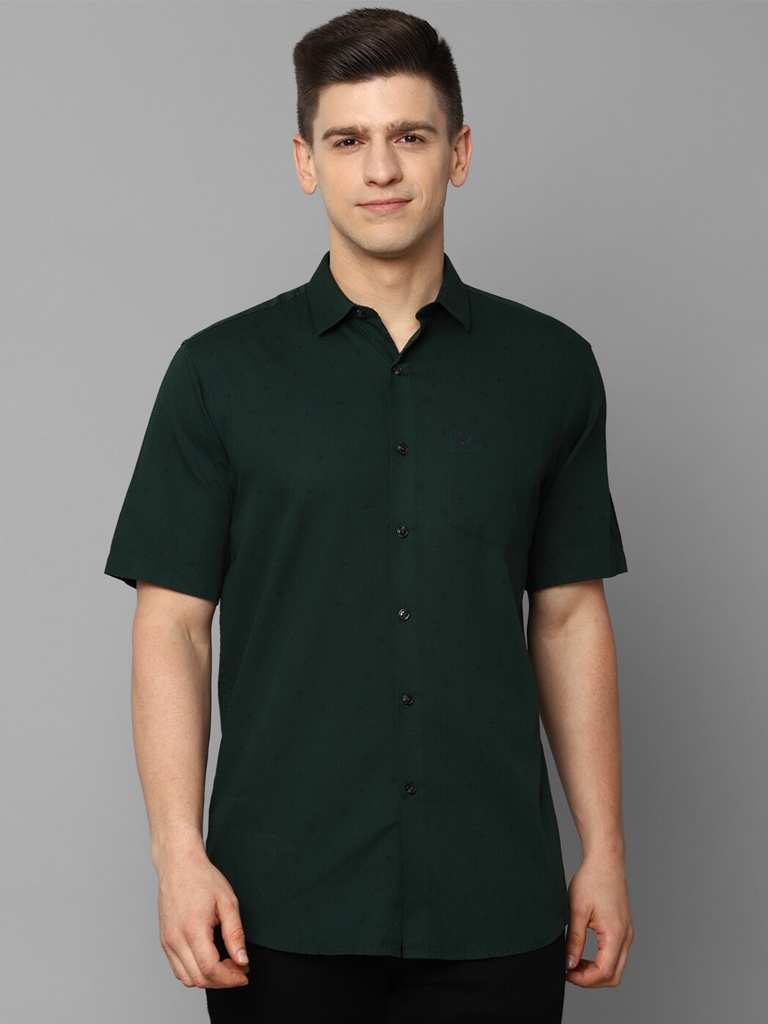 

Allen Solly Men Green Slim Fit Casual Shirt