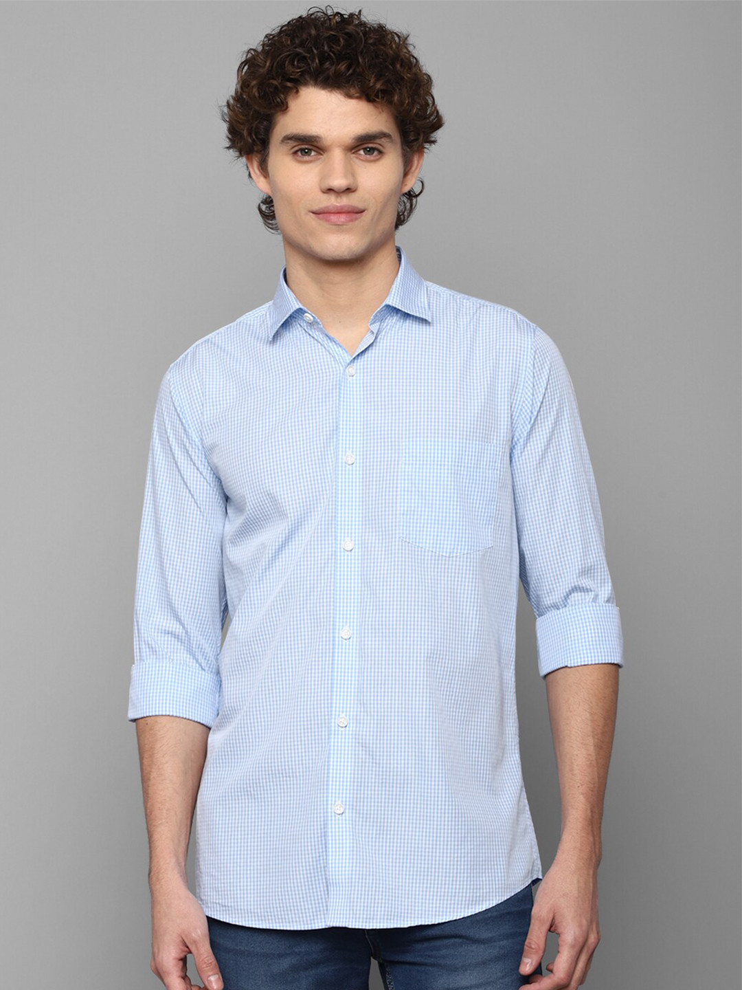 

Allen Solly Men Blue Slim Fit Striped Casual Shirt