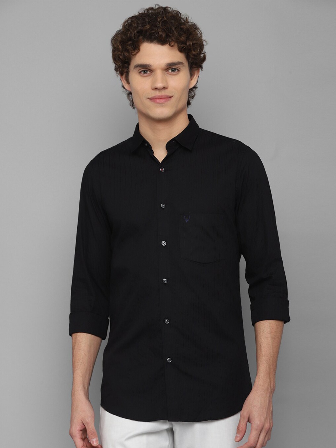 

Allen Solly Men Black Slim Fit Casual Shirt