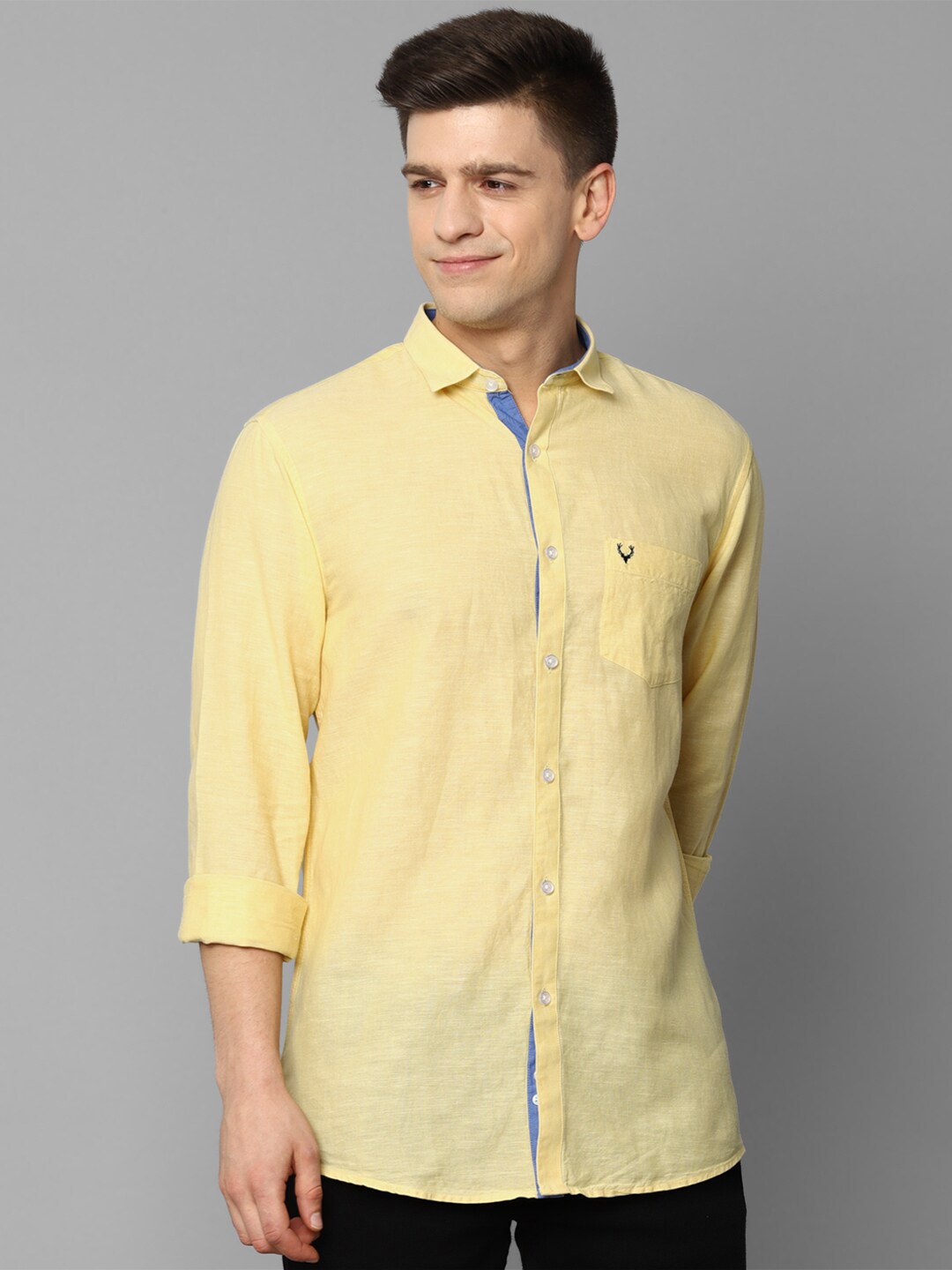 

Allen Solly Men Yellow Slim Fit Casual Shirt
