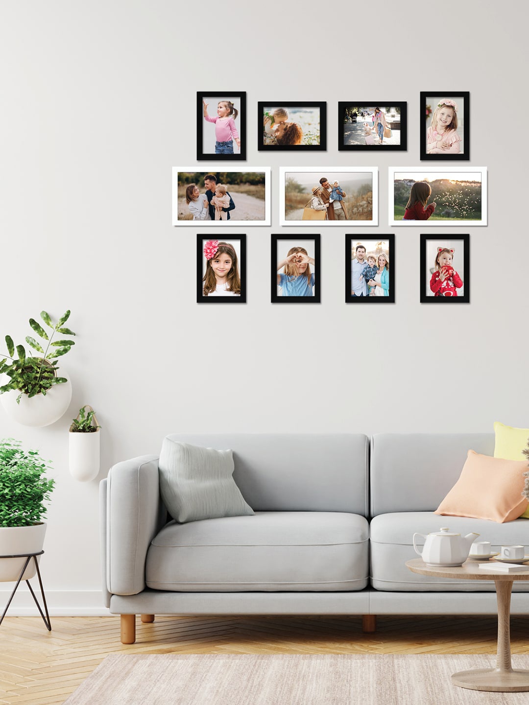 

RANDOM Set Of 11 Black Solid Synthetic Collage Photo Frames