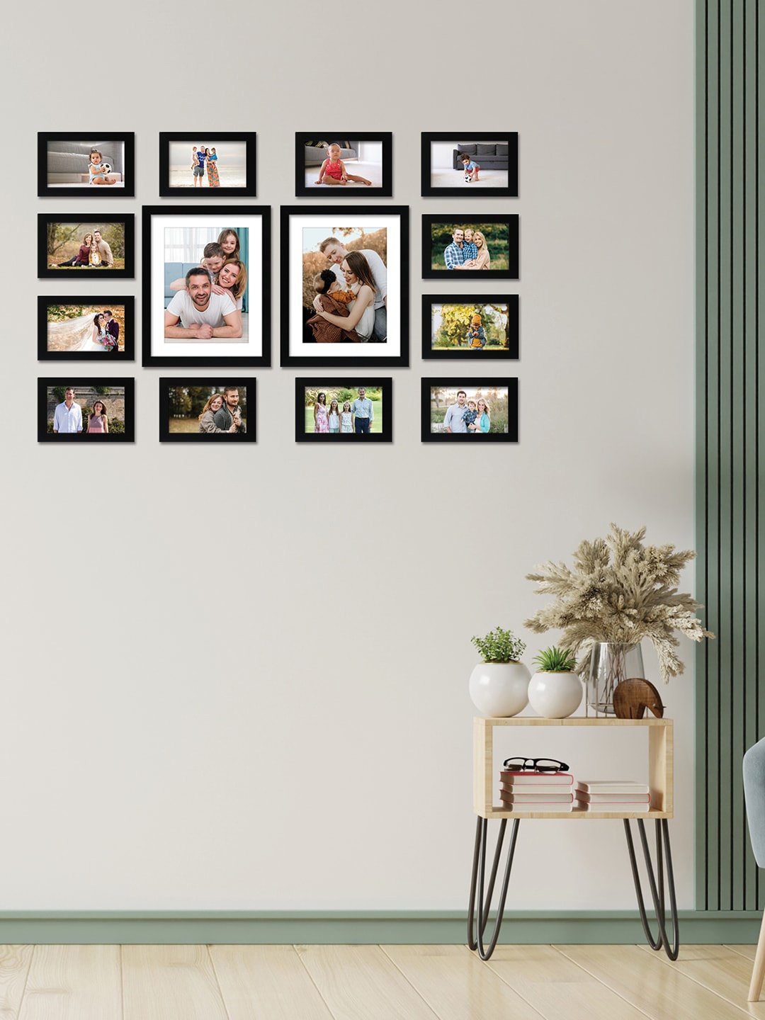

RANDOM Set Of 14 Black Solid Individual Photo Frames