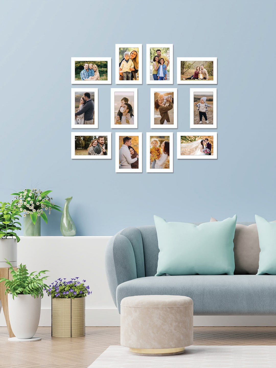 

RANDOM White Set Of 12 Photo Frames