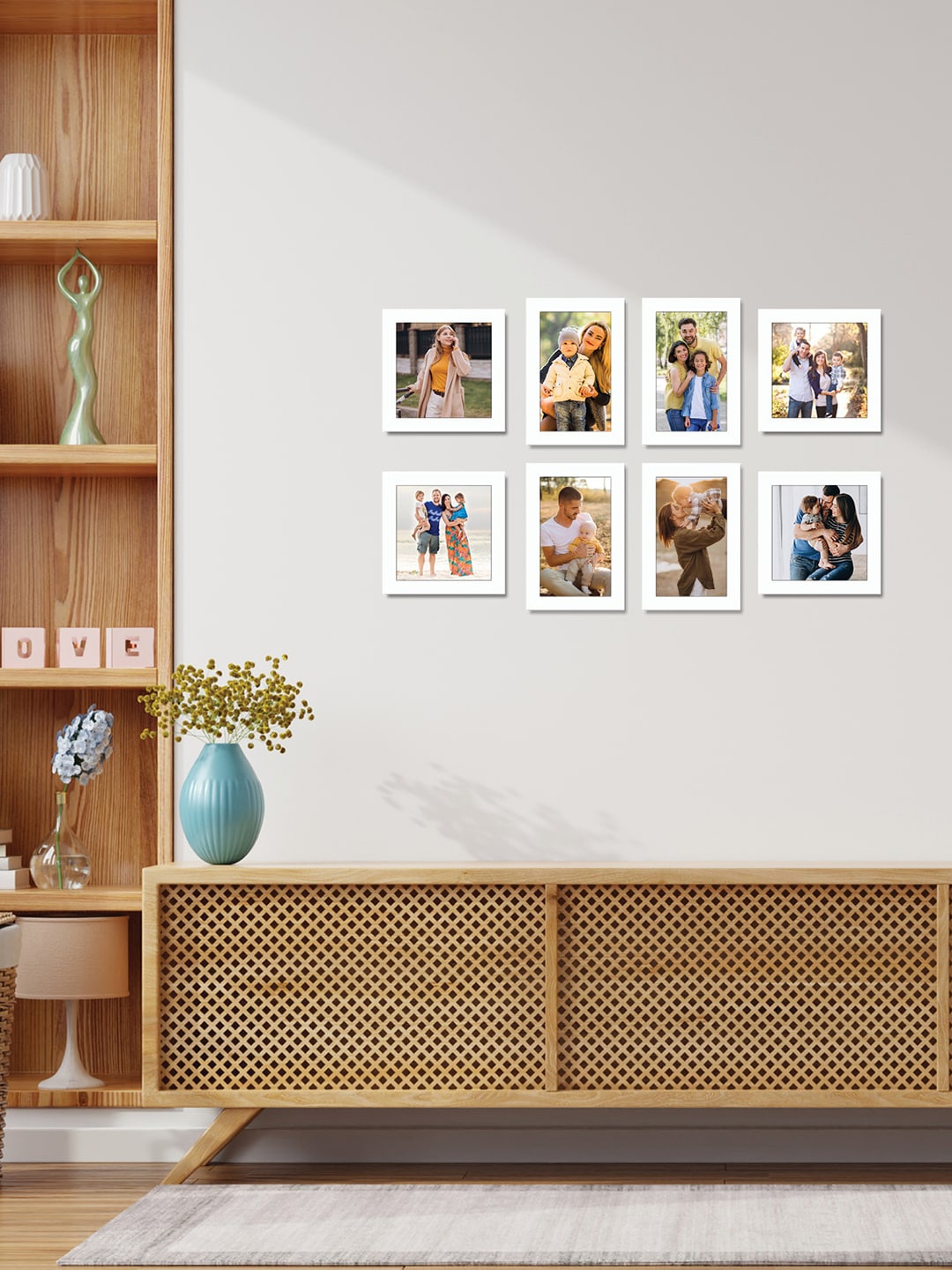 

RANDOM Set of 8 White Individual Photo Frames