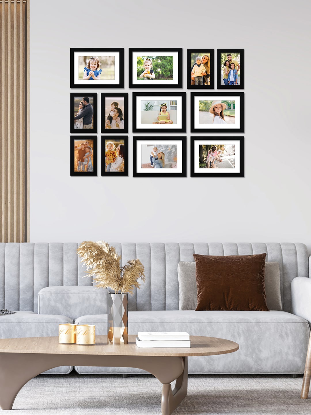 

RANDOM Set Of 12 Black Solid Individual Photo Frames
